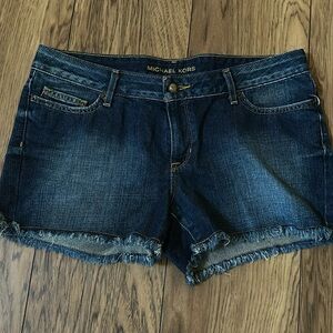 Denim short shorts